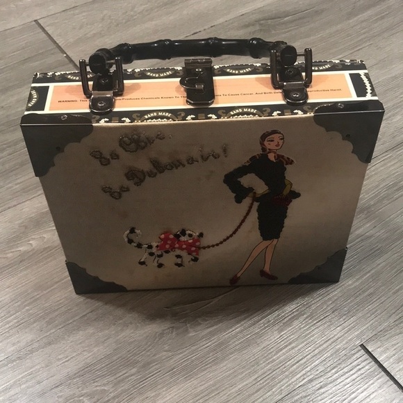 Vintage Cigar Box “So Chic” Embroidered & Beaded Handbag - Picture 1 of 10
